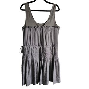 BCBGMaxAzria Light Gray Ruffle Mini Dress